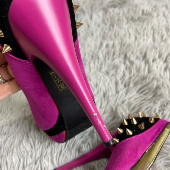 CR collection Barbiecore pink spiked heels size 7 - Picture 6 of 9